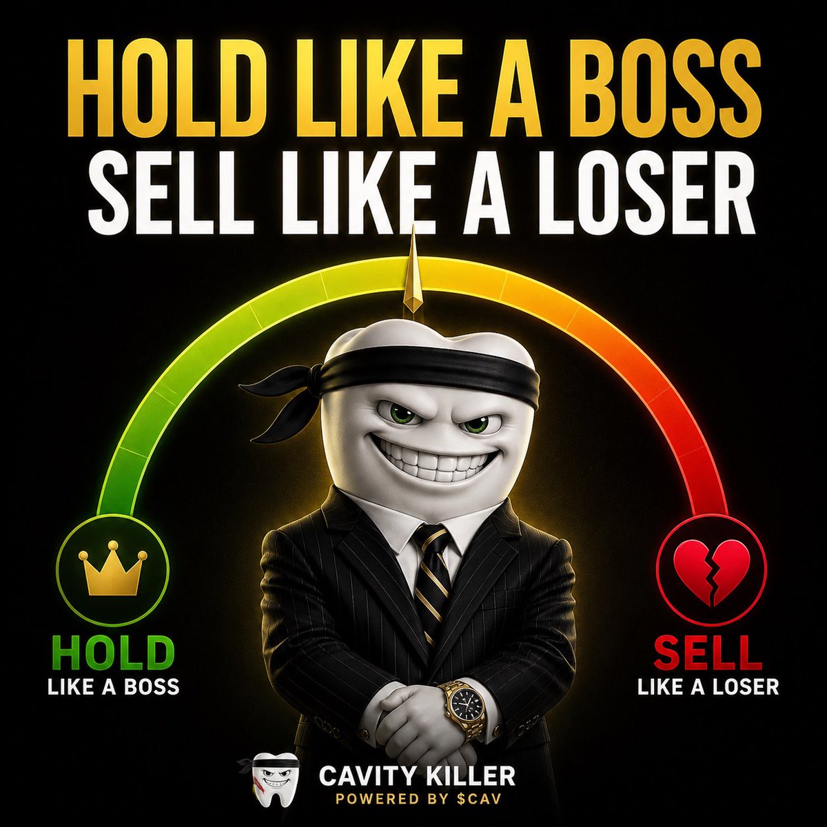 CavityKillerCAV's tweet photo. Some people sell early because they only see today’s chart 📉🤷‍♂️

Others keep buying, adding, and holding because they see the bigger picture 🧠💎

Respect to the real $CAV holders 🦷🔥

Cavity Killer is still at the beginning ⚡️

The real story starts when the weak hands are gone 🚀🦷