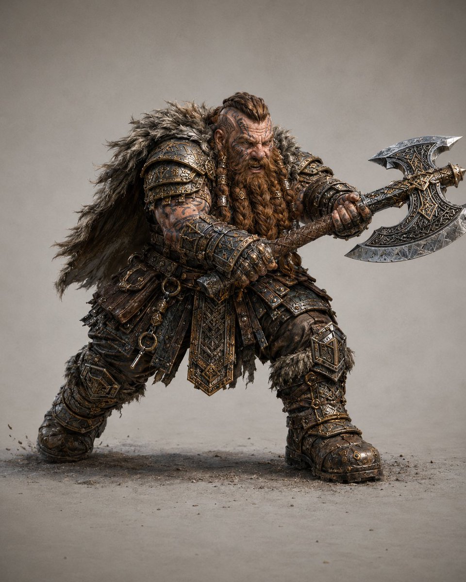 Dwarf Great Axe Adventurer