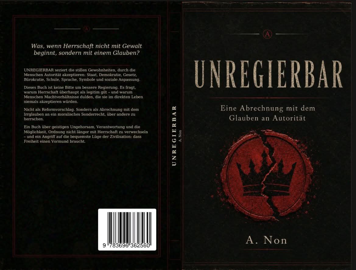 Unregierbarster's tweet photo. UNREGIERBAR ist jetzt im Druckprozess.

Wenn alles passt, erscheint das Buch am 1. August.

Die erste Ausgabe erscheint bewusst gedruckt.

Eine E-Book-Ausgabe folgt später.

https://t.co/d7vN7FOiTt https://t.co/5XvOM8euzC