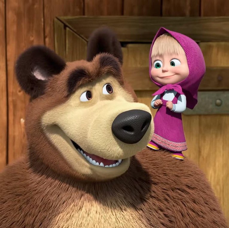 Poulin2012's tweet photo. Selon une cinquantaine de députés britanniques , ce cartoon Masha &amp; the Bear est de la propagande du Kremlin. 

Cest tout pour le moment. 

🤡 https://t.co/00t2GdiJ10