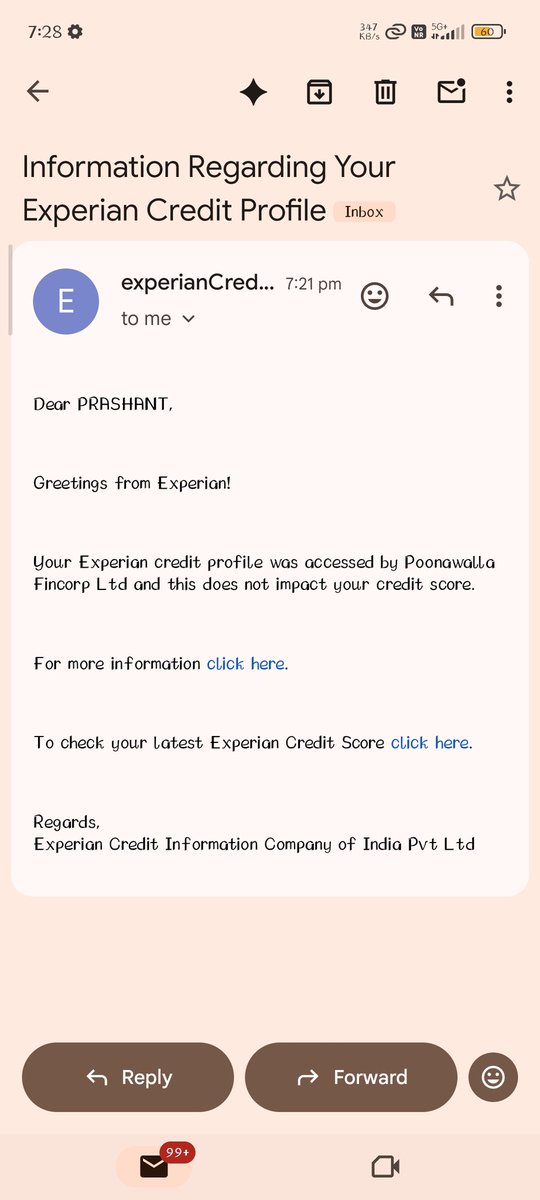 Parshya892's tweet photo. @poonawallafinco Why has a Personal Loan enquiry been made on my CIBIL &amp; Experian reports when I have never applied for any personal loan with your company? This is an unauthorized credit enquiry. I request an immediate investigation, explanation, @CIBIL_Official @ExperianIndia https://t.co/w7tjPgdord