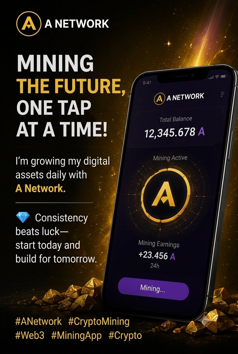 shahrozali121's tweet photo. Start today, claim your daily rewards, and watch your portfolio accumulate. The digital gold rush is happening right on your phone screen.
Are your mining nodes active today? Drop your progress below! π
#ANetwork #CryptoMining #Web3 #MiningApp #Crypto https://t.co/s2ifSmpHFx