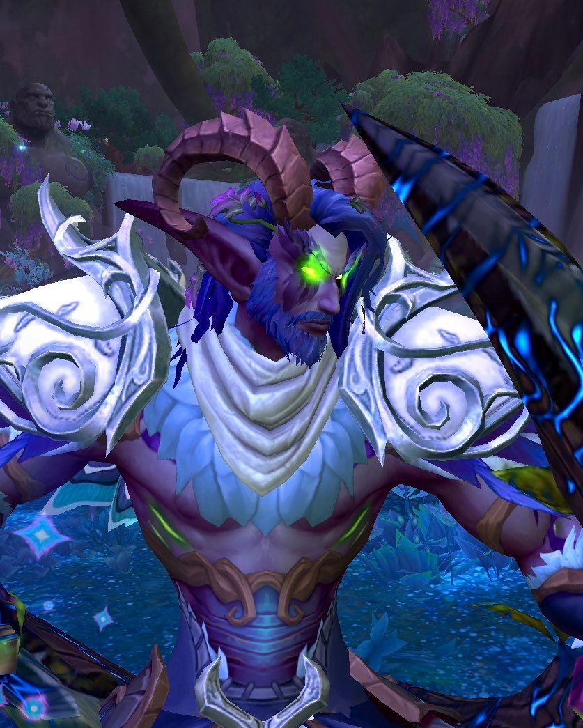 lvl1waddle's tweet photo. the player // the WoW character 🌌🩵 https://t.co/CBeJ6MwvTT