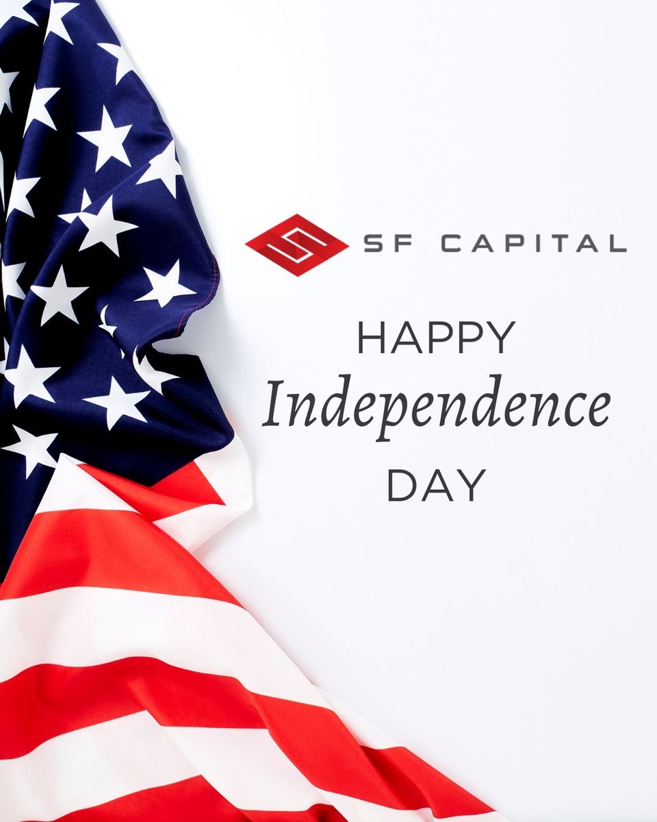 SFCapitalGroup's tweet photo. Celebrating the strength and spirit of our nation. SF Capital Group wishes you a safe and joyful holiday. https://t.co/tLiUzx7XsA #IndependenceDay #Community #Patriotism https://t.co/SOMlWJfDuZ