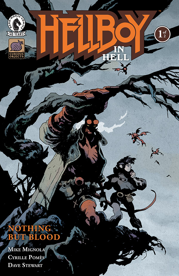 DarkHorseComics's tweet photo. ICYMI: Mike Mignola revisits one of the most iconic chapters in Hellboy history with a brand new two-issue arc, Hellboy in Hell: Nothing but Blood! Details: https://t.co/aamQDU5YnV

This series takes place after the death of Satan and the fall of Pandemonium in Hellboy in Hell #8!

By @artofmmignola, Cyrille Pomès, and Dave Stewart. With covers from Pomès and Mignola