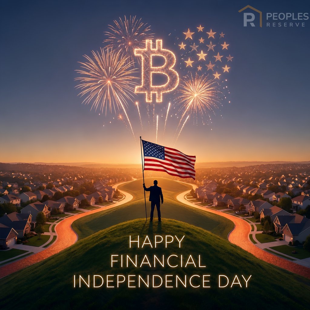 PeoplesReserve's tweet photo. First, Bitcoin fixed the money.

Today, it fixes housing.

By turning Bitcoin into pristine collateral for real-world ownership.

A home.
A better life.
A stronger future.

A path to happiness built on sound money.

Bitcoin Powered Mortgages are now live.

The American Dream is back.

Happy Fourth of July from all of us at Peoples Reserve 🇺🇸

Build Wealth Smarter.