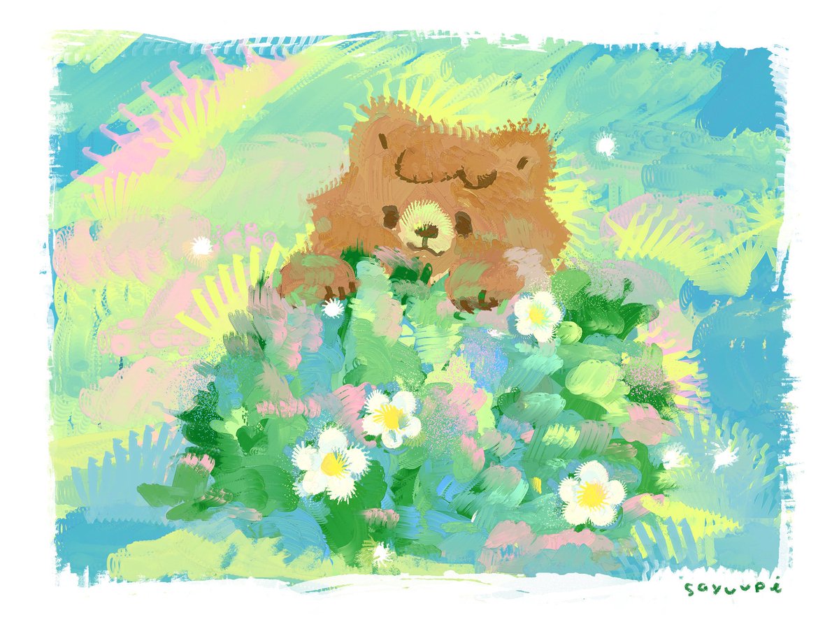 sayuupi_'s tweet photo. Playing around with oil brushes ʕ ·ᴥ· ʔ🖌️🎨
I draw Meng, Beru and Koko as paintings 🖼️ https://t.co/1mxuG3VcrC