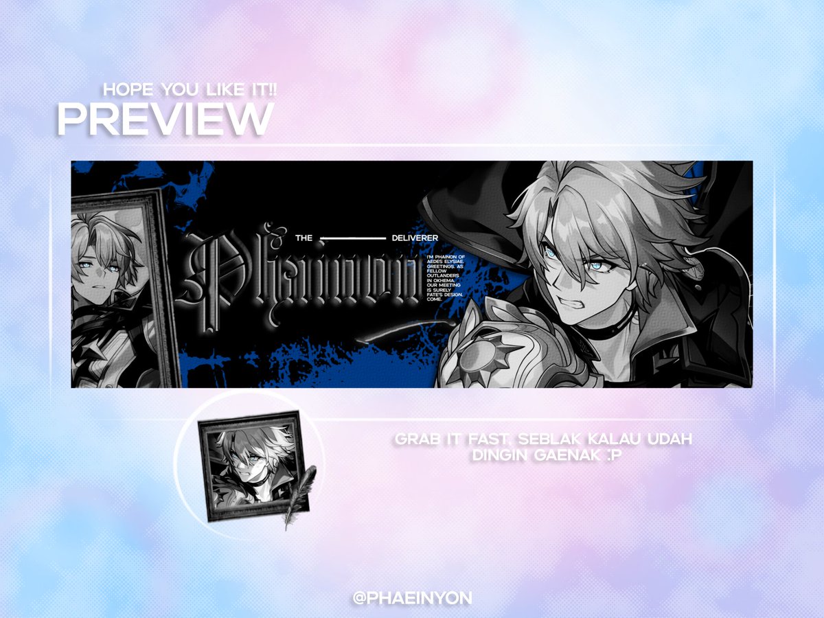 Phaeinyon's tweet photo. HELP RT YAWW!

Aku ada layout ready stock dengan harga 12k sementara waktu cuma ada variant ini aja yaa t-t, soon bakal ada lagi, ngomong ngomong bisa OPEN REQ character lain dengan style ini! kalau mau bisa langsung DM akuu :3

Name Code : pisang syoklat
#Bealanja https://t.co/KVAYnyivQU