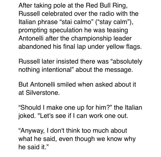 GeorgiesWDC's tweet photo. Italian media against him, journalists being stupid as usual, Merc team taking a diss at him, and official F1 acc trying to hold a humiliation ritual for him. And people being this stupid when it comes to George is more reason why 63s need to support him more than ever. https://t.co/JY5nhDVygR