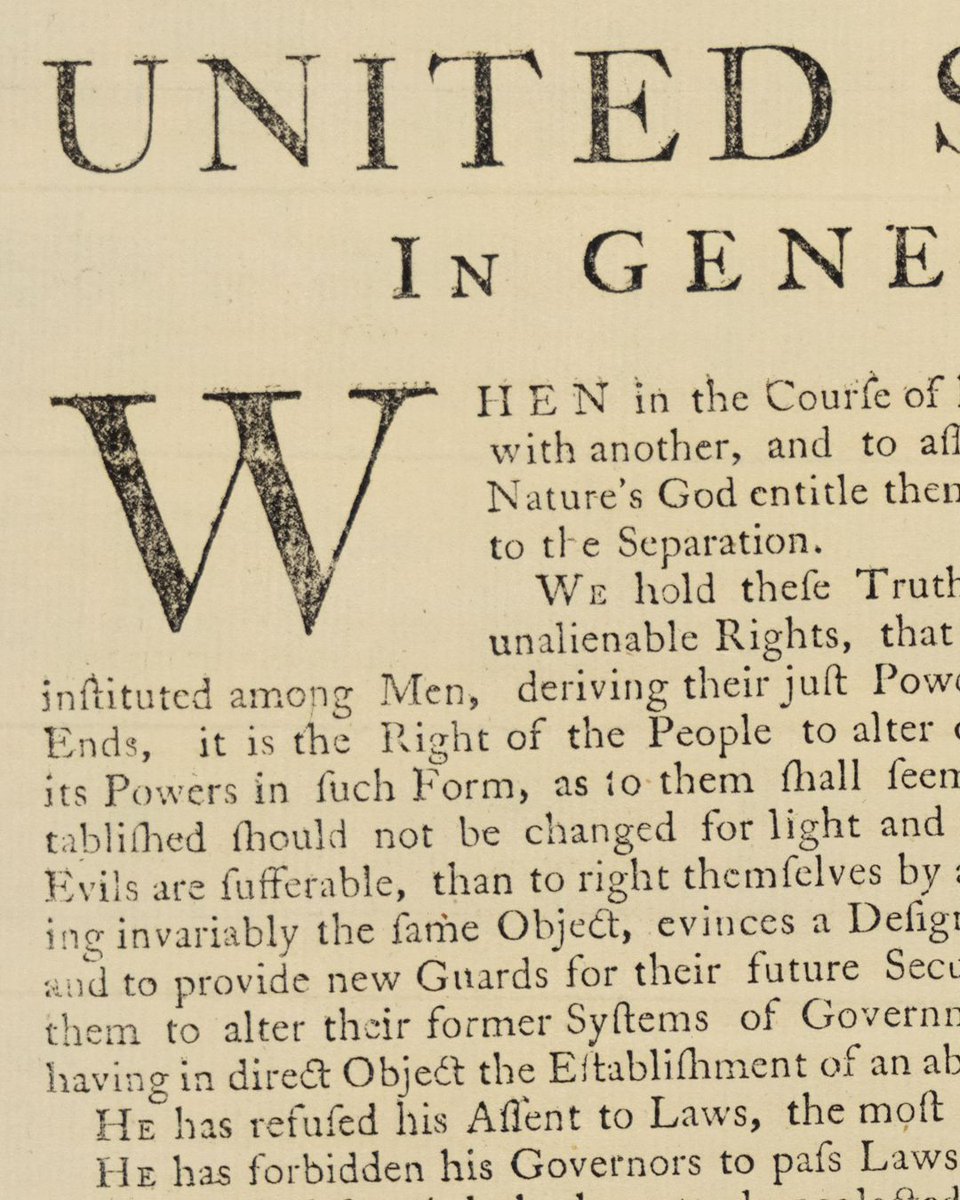internetarchive's tweet photo. 📜🇺🇸 Printed on the night of July 4, 1776, the Dunlap Broadside was the first published copy of the Declaration of Independence, carrying news of independence across the colonies. Check out this high-resolution scan of the historic print.

As America marks its 250th anniversary, we're spotlighting remarkable items from the Internet Archive's collections.

Learn more 👇
https://t.co/Op97GUekCY