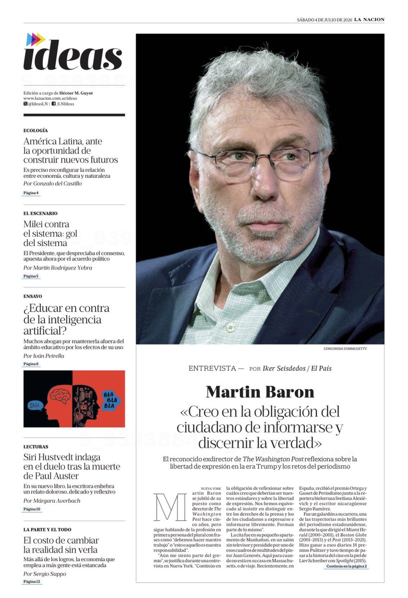IdeasLN's tweet photo. #TAPADELASEMANA 
Todas las notas en https://t.co/iN8fbWbbRU #NotaDeTapa: #MartinBaron por @iker6d2 https://t.co/OTmWxqbKOp
