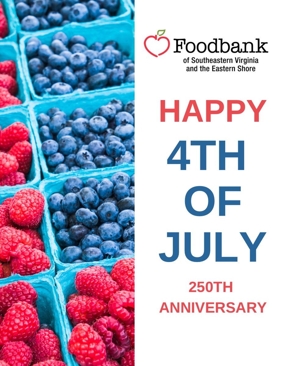 FoodbankSEVA's tweet photo. Happy 250th, America! 🇺🇸

This Independence Day, we’re celebrating a milestone anniversary and reflecting on what the American Dream really means. For us, it starts with something simple: everyone deserves access to healthy, nourishing food.

That dream doesn’t happen alone. It takes volunteers who show up and give their time. It takes donors who make our work possible. It takes staff who show up every single day, rain or shine, to make sure our neighbors are fed. It takes all of us, together.

250 candles on America’s cake, and we’re celebrating the best way we know how — by feeding our neighbors and building a stronger community together. Here’s to another 250 years of showing up for one another! 🎇🍽️

From our foodbank family to yours — Happy 4th of July!❤️