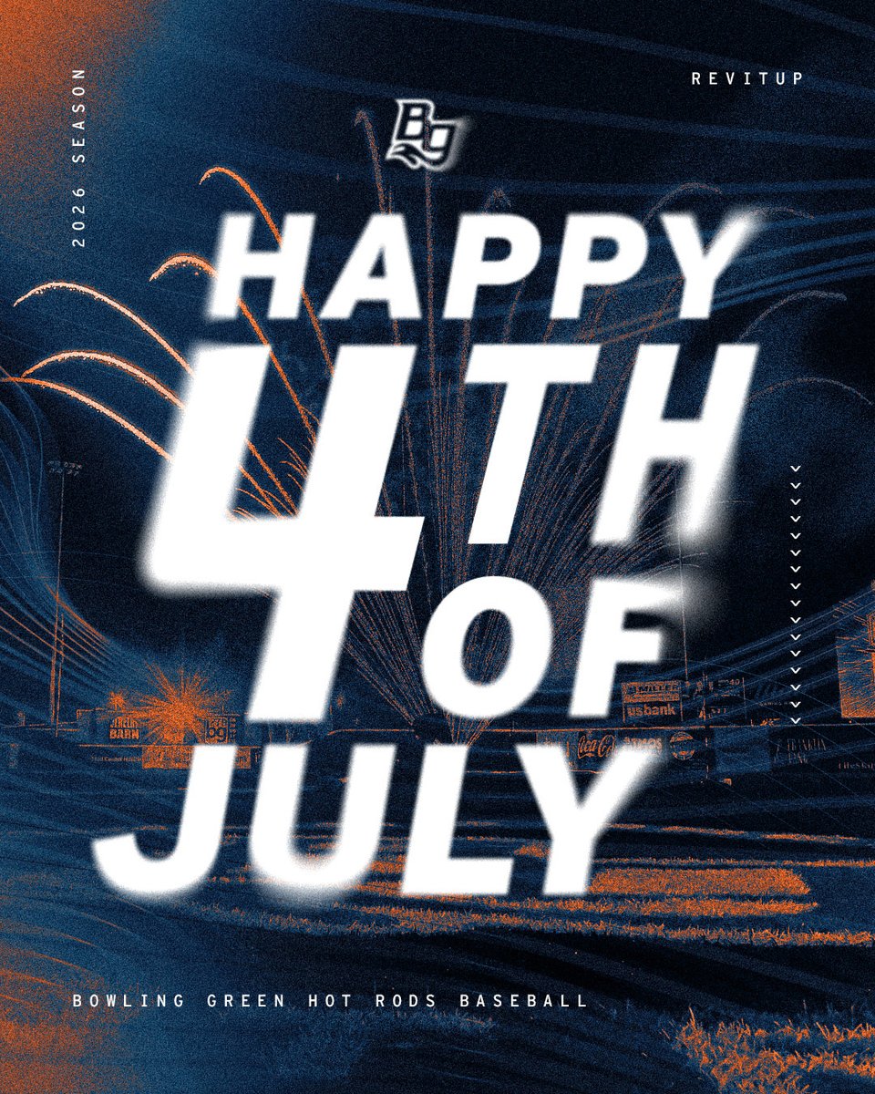 BGHotRods's tweet photo. Wishing you and yours a safe & happy Fourth of July!
#RevItUp๐๐จ | #MiLB โพ https://t.co/N4CMFOqhlm