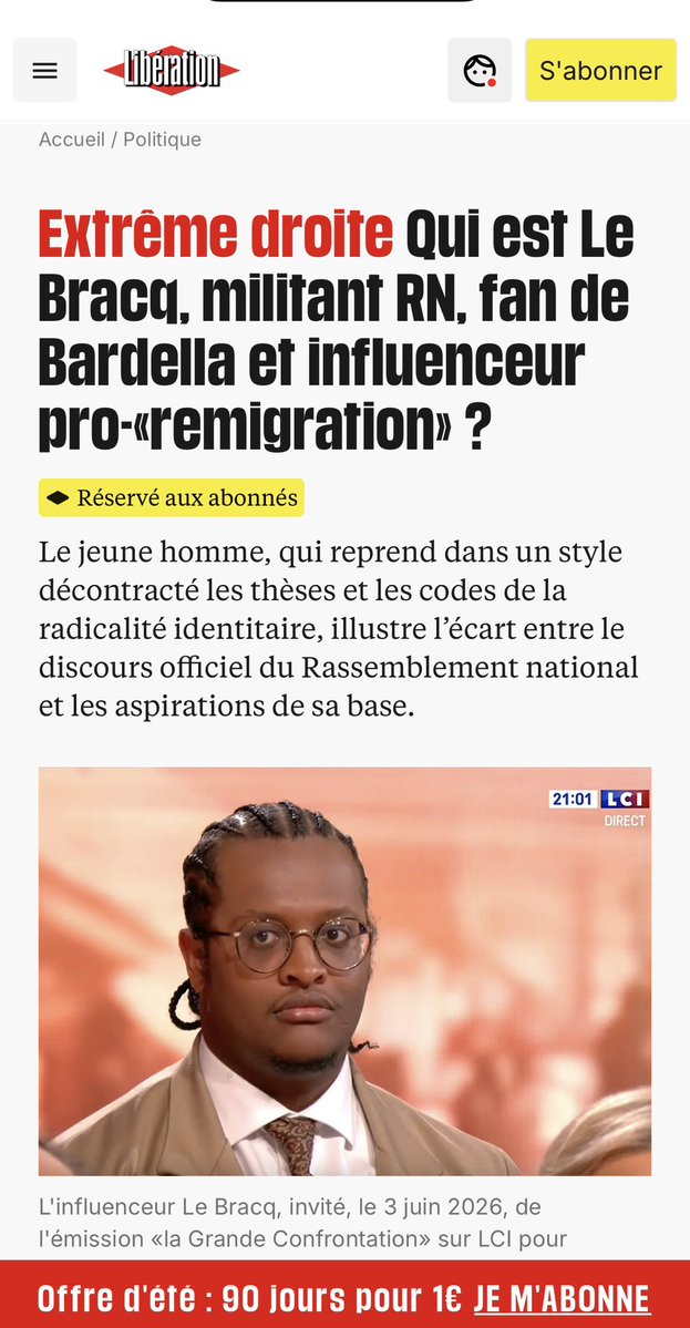 Renoisdedroite's tweet photo. Nous, les « bounty », sommes traqués par la gauche parce que nous refusons d’être de gauche et de devenir de bons « toutous racisés ».

Libération, ce n’est que le début. Vous allez voir beaucoup de noirs être de droite. 

Nous ne sommes pas vos esclaves. https://t.co/E272vmGsIS
