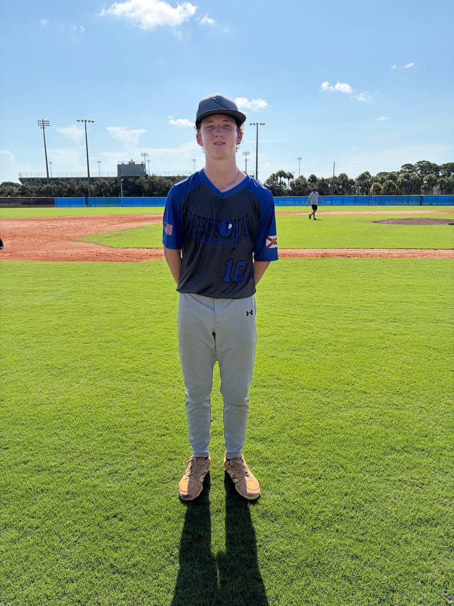 PW_Players's tweet photo. 2029 Keaton Thimmer 
Vero Beach Venom 16U 

Went 1-1 at the plate with a double and sacrifice fly finished with Two RBI’s and a run scored, then came in to pitch in the last inning with bases loaded shut the door and got the save for his team

@prospectwire
#PWBaseball🌎
#PWPoG https://t.co/0bFpWHe5wL