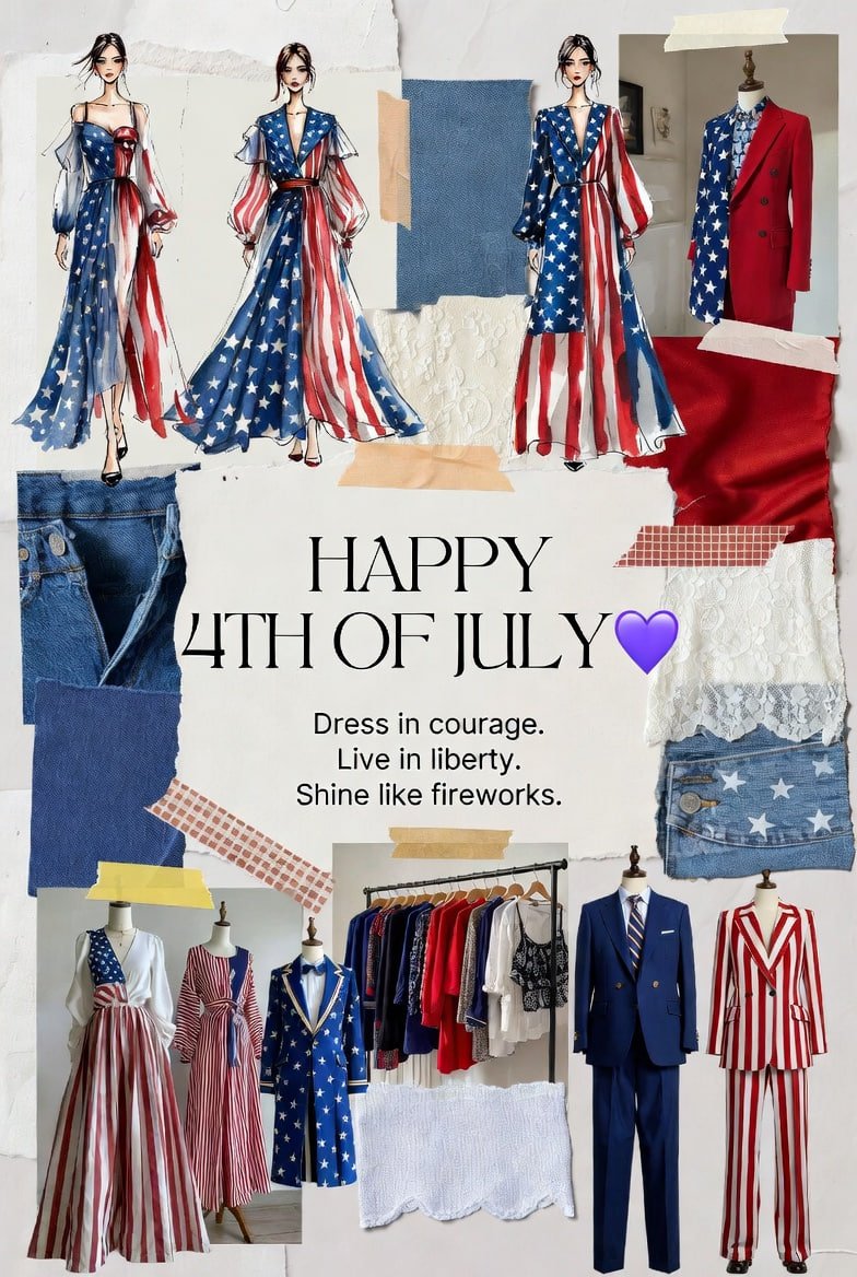 shasha43sa's tweet photo. Celebrate Independence day  with Fashion. Wishing you a happy 4th of July😊🥰 https://t.co/mbk06T5ZNQ