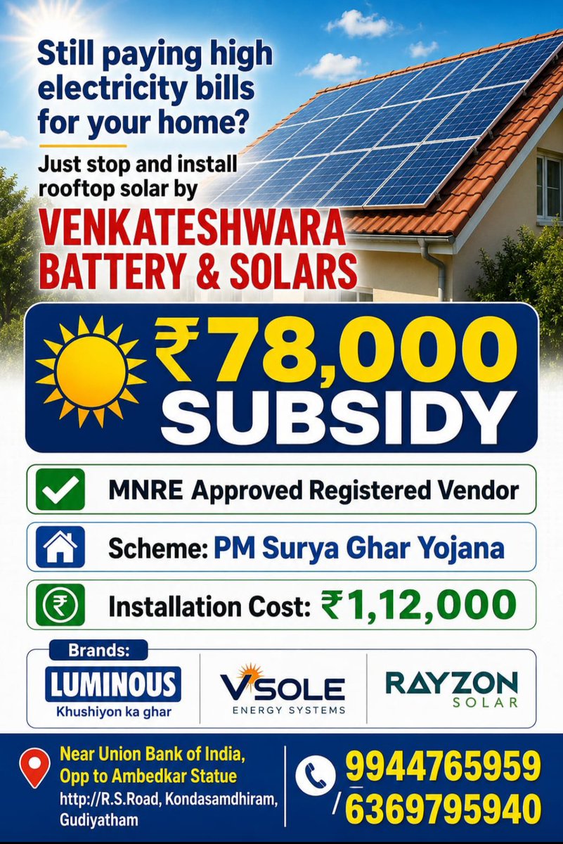 mohan3hari's tweet photo. #solarenergy #vellore #TamilNaduNews https://t.co/qQ5alFFlIf