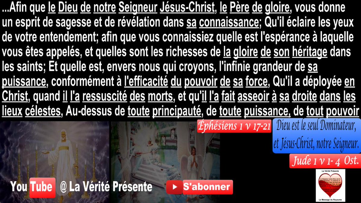 VeritePresente's tweet photo. #Dieu est le seul #Dominateur, et #Jésus-Christ, notre #Seigneur = {Dieu le #Père; Dieu le Père de notre Seigneur Jésus-Christ, le Père des #esprits; le Père des #lumières; le Seigneur des #seigneurs, le Seigneur des #armées, le Roi des #siècles, la #Gloire #suprême, la #Lumière} https://t.co/O3ooWLHP2b