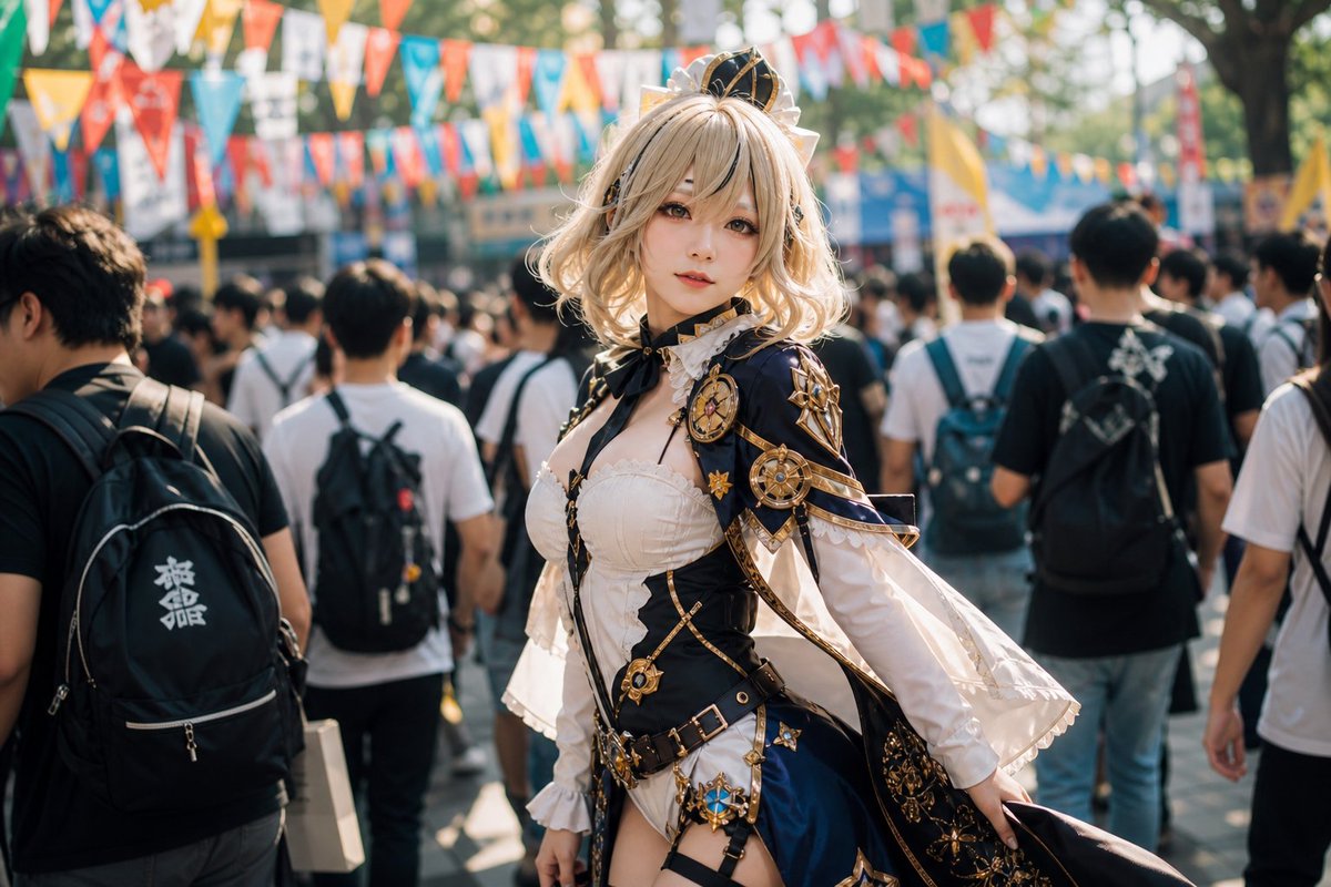 Realistic Fantasy Cosplayer at Festival