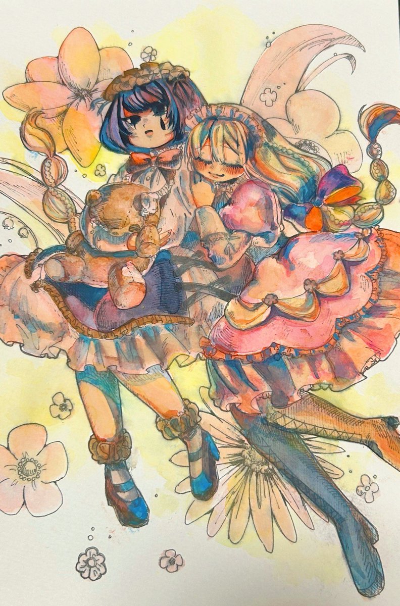 Sankakundye's tweet photo. #illustration #oc #アナログイラスト https://t.co/do3ULvGtWY