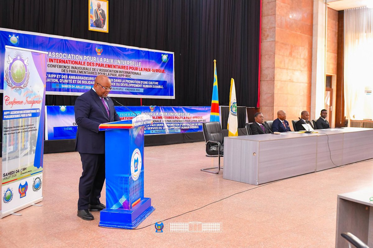 jc_tshilumbayi's tweet photo. 04-07-26 I Conférence inaugurale de l'Association Internationale des Parlementaires pour la Paix (#AIPP) sous le thème: Rôle de l'AIPP dans la promotion d'une culture de réconciliation et de solidarité au service de la paix et du développement. #JCTSHILUMBAYI #ISAACJSTSHILUMBAYI https://t.co/p6hy7GhcZo