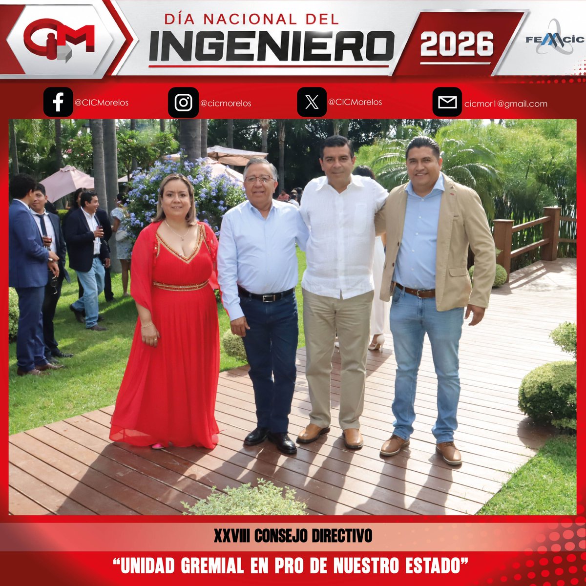 CICMorelos's tweet photo. El pasado 𝟭 𝗱𝗲 𝗷𝘂𝗹𝗶𝗼 celebramos el 𝗗𝗶́𝗮 𝗡𝗮𝗰𝗶𝗼𝗻𝗮𝗹 𝗱𝗲𝗹 𝗜𝗻𝗴𝗲𝗻𝗶𝗲𝗿𝗼, el evento más importante para nuestro gremio, una fecha que nos brinda la oportunidad de convivir y fortalecer los lazos de amistad.

#1dejuliodíadelingeniero https://t.co/9rwHclYvAd