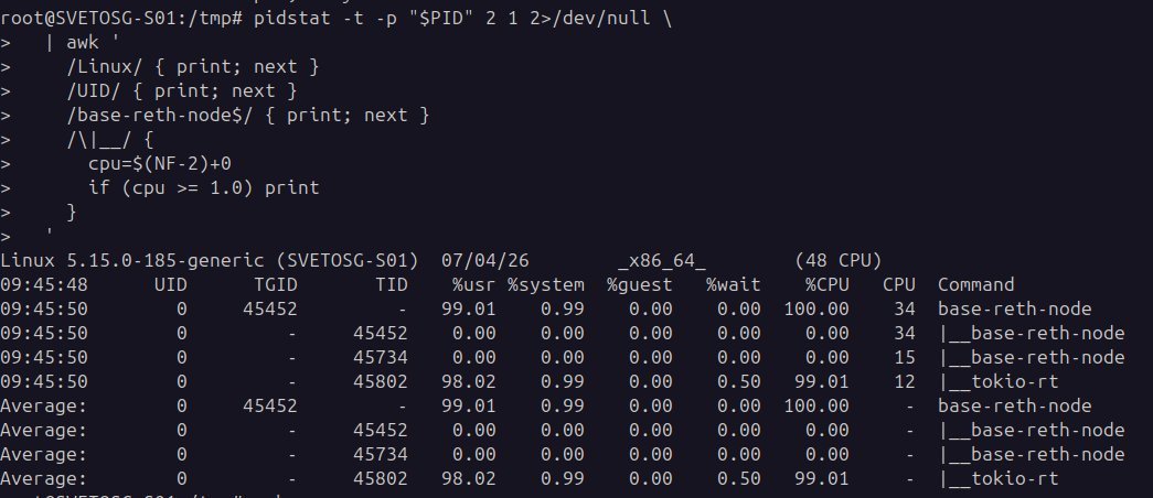 vest0levs's tweet photo. #Reth has plenty of threads. My custom @base sync just found one it really likes.
48 CPUs available, one tokio thread doing ~99% of the work.π€¦ββοΈ
3 days elapsed. 9 more days to go... π
Tens of thousands of $$$ server just doing Base cosplay as a single-core 2011 laptop. π’ https://t.co/qHTOC45t7p