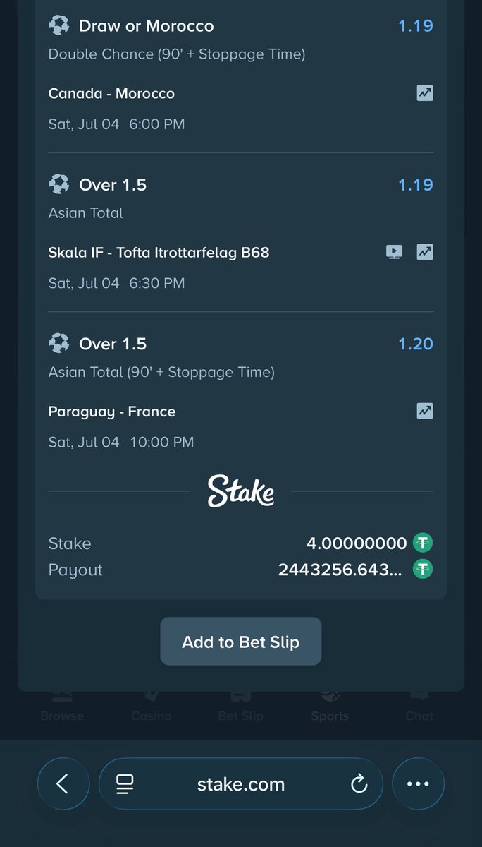 Mrbankstips's tweet photo. 611k odds https://t.co/20A8OGJAkn

556 odds https://t.co/3tCsfp6Jb6

29 odds https://t.co/FVqOMDAwtN

12.3 odds https://t.co/q7rvbsDWHZ

Register an account with stake account via link https://t.co/zNIDVi9VVx

Use welcome code ‘banks’ for weekly airdrops and bonuses 

Get the iOS app via link https://t.co/BH533u52QL

You can always contact https://t.co/oeZHXM47XD for all stake bet deposits 

Join telegram channel https://t.co/onNA2IpWas

Use stake shield for better chances of winning ✅

Bet responsibly 🔞🔞🔞