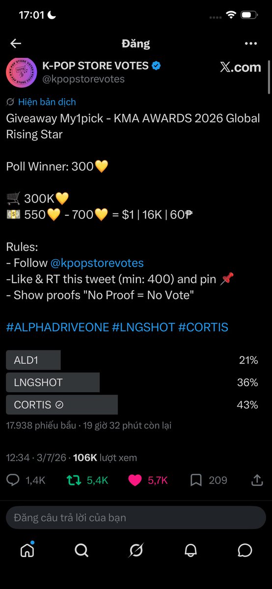 BoVyL28375's tweet photo. @kpopstorevotes for CORTIS https://t.co/g8CkcFUnxz