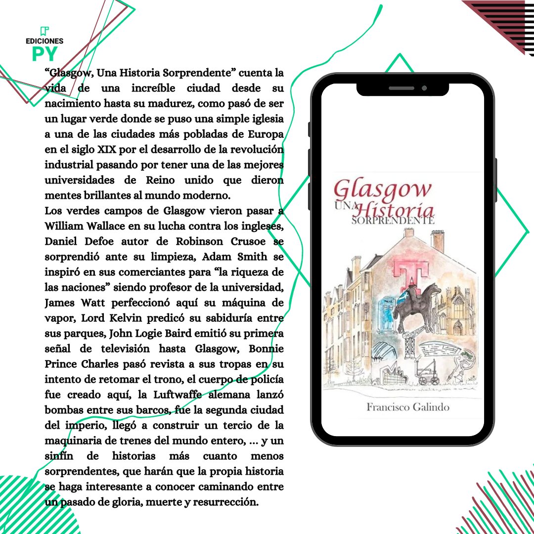 EdicionesPy's tweet photo. Hoy te contamos…. ✨
“Glasgow, Una Historia Sorprendente” una obra autopublicada por Francisco Galindo 📚 🖋
¿A dónde te gustaría viajar? 📖
https://t.co/kmRHvNOGHU
#autores #libros #EdicionesPY #Autopublicar https://t.co/MTi0D3aKEi
