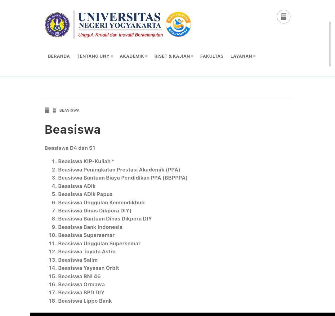 dokyeomuin's tweet photo. temen-temen juga bisa lohh cek BEASISWA mana yang MITRA/AVAILABLE sama KAMPUS KALIAN, caranya ke google ketik aja “beasiswa (kampus kalian)” nanti muncul deh diarahin ke web kampus kalian, ini aku ambil contoh undip, ub, uny, sama kampusku🤚🏻 https://t.co/cS8Yj9VtLW