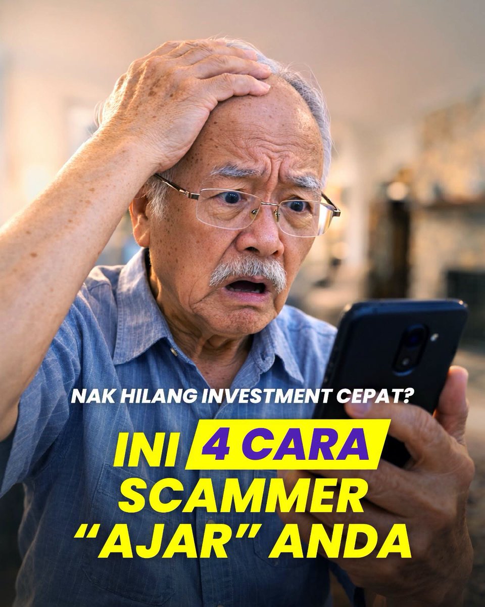 PPD_3Wangsa_'s tweet photo. 🚨 SCAM PELABURAN TAK TUNGGU ANDA READY🚨

❗ Pelaburan legit TAKKAN paksa anda buat keputusan cepat.

⚠️ PENTING:  Kalau nampak terlalu mudah nak kaya
👉 Besar kemungkinan itu SCAM.

#AIBIM
#MalaysiaMADANI
#TaatSetia
#JAPENWPKLP
#PPD3Wangsa
#KLCeria https://t.co/Vz4mysFKiN