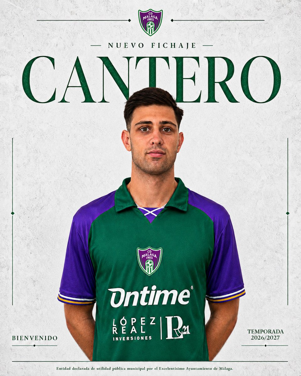 _cdmalaga1903's tweet photo. ¡𝐂𝐚𝐧𝐭𝐞𝐫𝐨 𝐫𝐞𝐟𝐮𝐞𝐫𝐳𝐚 𝐥𝐚 𝐳𝐚𝐠𝐚 𝐝𝐞𝐥 𝐂𝐃 𝐌𝐚́𝐥𝐚𝐠𝐚 𝟏𝟗𝟎𝟑! 💚💜

El defensor llega para reforzar nuestra zaga, aportando solidez, polivalencia y compromiso.

¡Bienvenido a nuestra familia, Cantero!

#CDMálaga1903 #NuevoFichaje #Cantero2027 #DHSenior https://t.co/NkXRnJpzr7