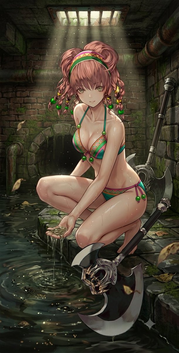 tararekake's tweet photo. えーあいしゃ
エスタミルで水浴びと言ったらコレよね
水着アイシャはよっ！はよっ！
#ロマサガRS https://t.co/6jT1O1Lf4I