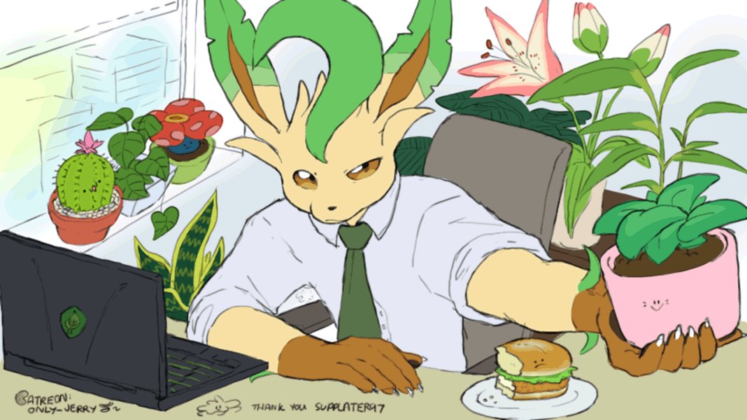 OnlyJerryBlep's tweet photo. Previously on Pokémon:

Worker reluctantly agrees to take care of office plants after discovering they have the hidden ability Chlorophyll.

Booster and Samson receive last minute orders. Again.

Good luck out there! https://t.co/qcjU0r6Jww