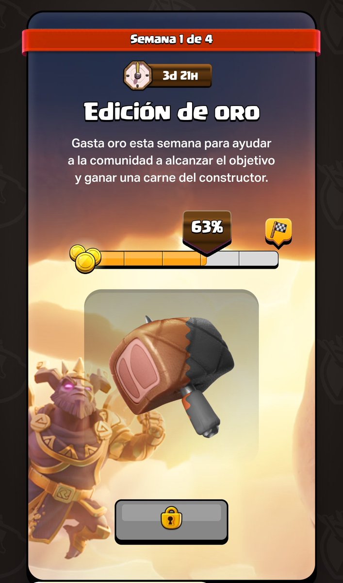 LRaiyon's tweet photo. @ClashofClans Is the reward only 1 of these?

Literally a week for this? At least give a cake from the clan castle or something more useful. https://t.co/S4SOkFO111