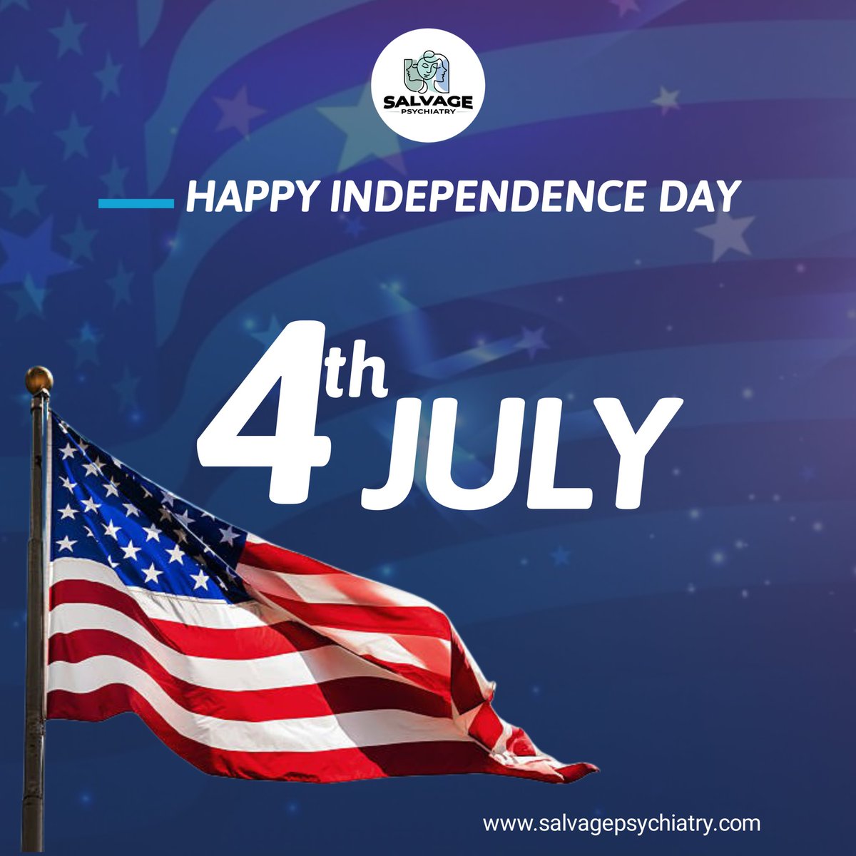 SalvagePsych's tweet photo. 🇺🇸 Happy Independence Day, America!
Celebrating Freedom. Honoring Hope. Praying for Peace.
As we celebrate the spirit of independence, we extend our heartfelt gratitude to our American clients and community. https://t.co/nq3qPT7Org