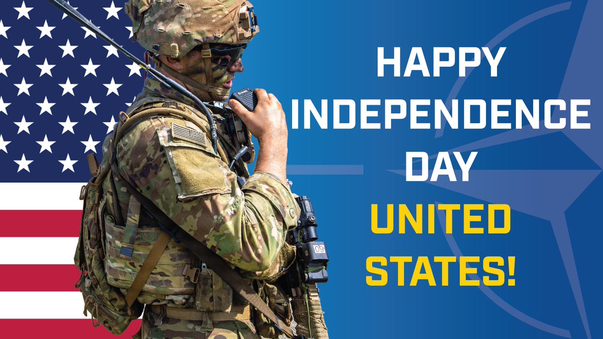 NATO_ACT's tweet photo. Happy 250th Independence Day, #USA! 🇺🇸
Purpose-driven and forward-leaning, the United States brings decisive capability and commitment to collective defence across land, air, maritime, cyber & space, shaping how the Alliance deters, adapts, and stays ahead.
#WeAreNATO🤝@USNATO
#July4th #USA250