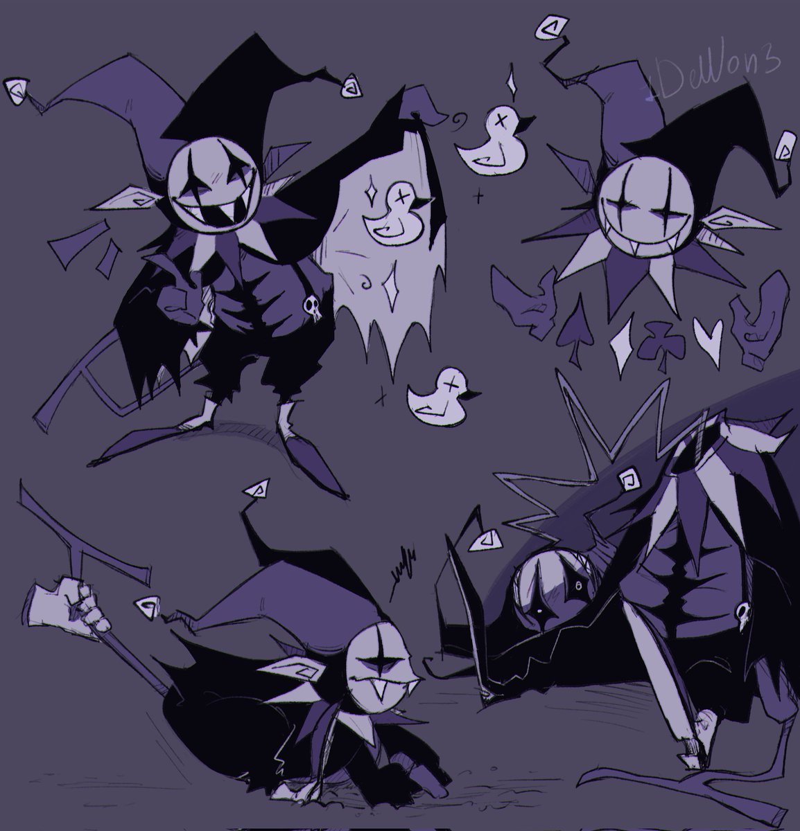 1DeWon3's tweet photo. #Deltarune #Jevil https://t.co/5q3aaybKb9