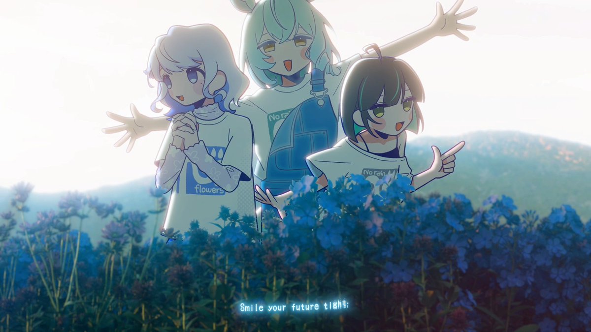 SAKU_edit's tweet photo. このシーンは拘りたくて、最後の最後で本当に気に入ってなかった所を修正できたパートだった。

イラストと花の境界が白くなってるのが、リアルだとこうならないはずで、それが気持ち悪いなと。
本当に気に入ってなくて、原因は何だろうと探したらレイヤースタイルのSatinでした🤦‍♂️

でも探したおかげでイラストのエッジの部分の光がぼわっとなってる感じも出せたし、諦めない心は大事らしいですね。

あとは、元々こんなルックはイメージしてたけど、3Dのシーンとイラストを綺麗にコンポジットできたのは、AOVのおかげすぎる😉

左：修正前
右：修正後