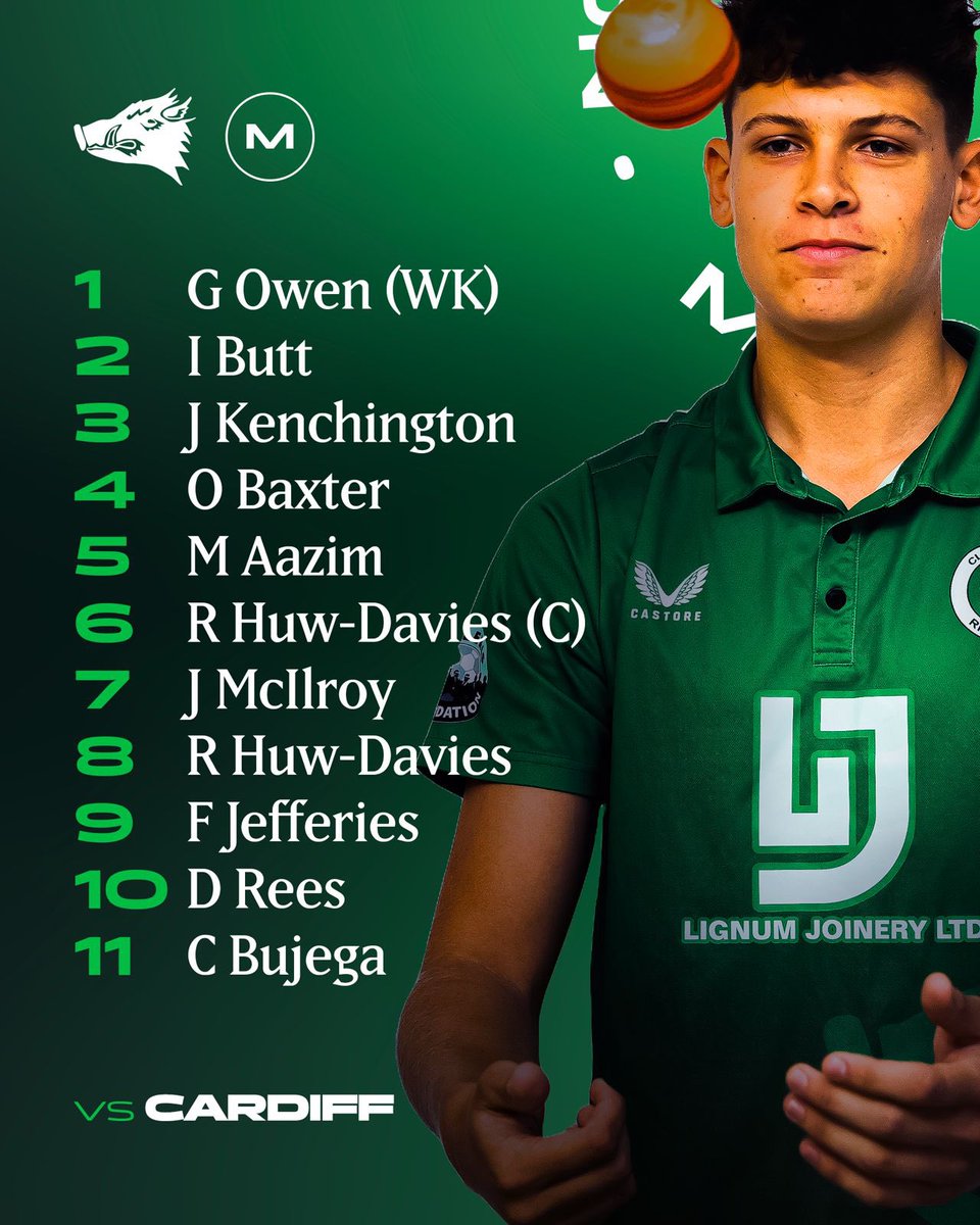 AmmanfordCC's tweet photo. Looking to make it back to back victories 🙌
Your First XI for today’s away clash against @CardiffCC 👊
#FirstXI | #ForgedInGreen https://t.co/SGmujQfnwg