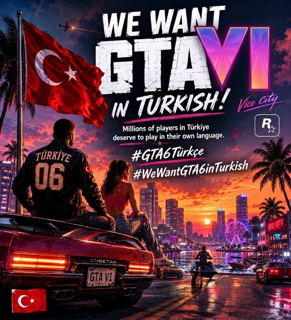 GTA6_Turk's tweet photo. GTA 6 includes Russian language support, but the game will not be officially sold in Russia.

GTA 6 sales are peaking in Türkiye, yet the game does not feature Turkish language support.

What else do we need to do to convince you?

@RockstarGames 
@RockstarSupport
#WeWantGTA6inTurkish