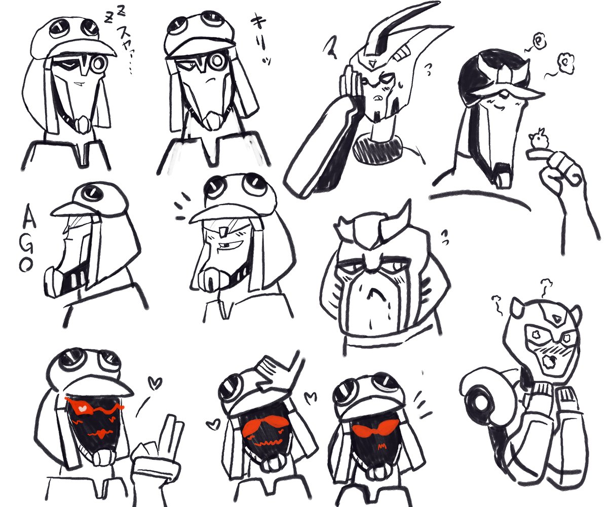 pokochi22222's tweet photo. アニテキャラ表情ラクガキ詰め合わせ
 TFA Character Doodle 
#トランスフォーマー #Transformers #Maccadam https://t.co/gh7D5QVAqg