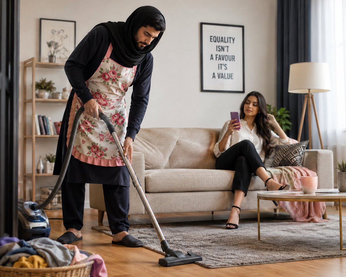 KakaywD20918's tweet photo. I’m a free woman who believes men can work without hijab or niqab ✌️

Evil and lustful women of timeline , please don’t look at my man 🥹

#Reverse_Stereotype https://t.co/Nn5TZgnmub