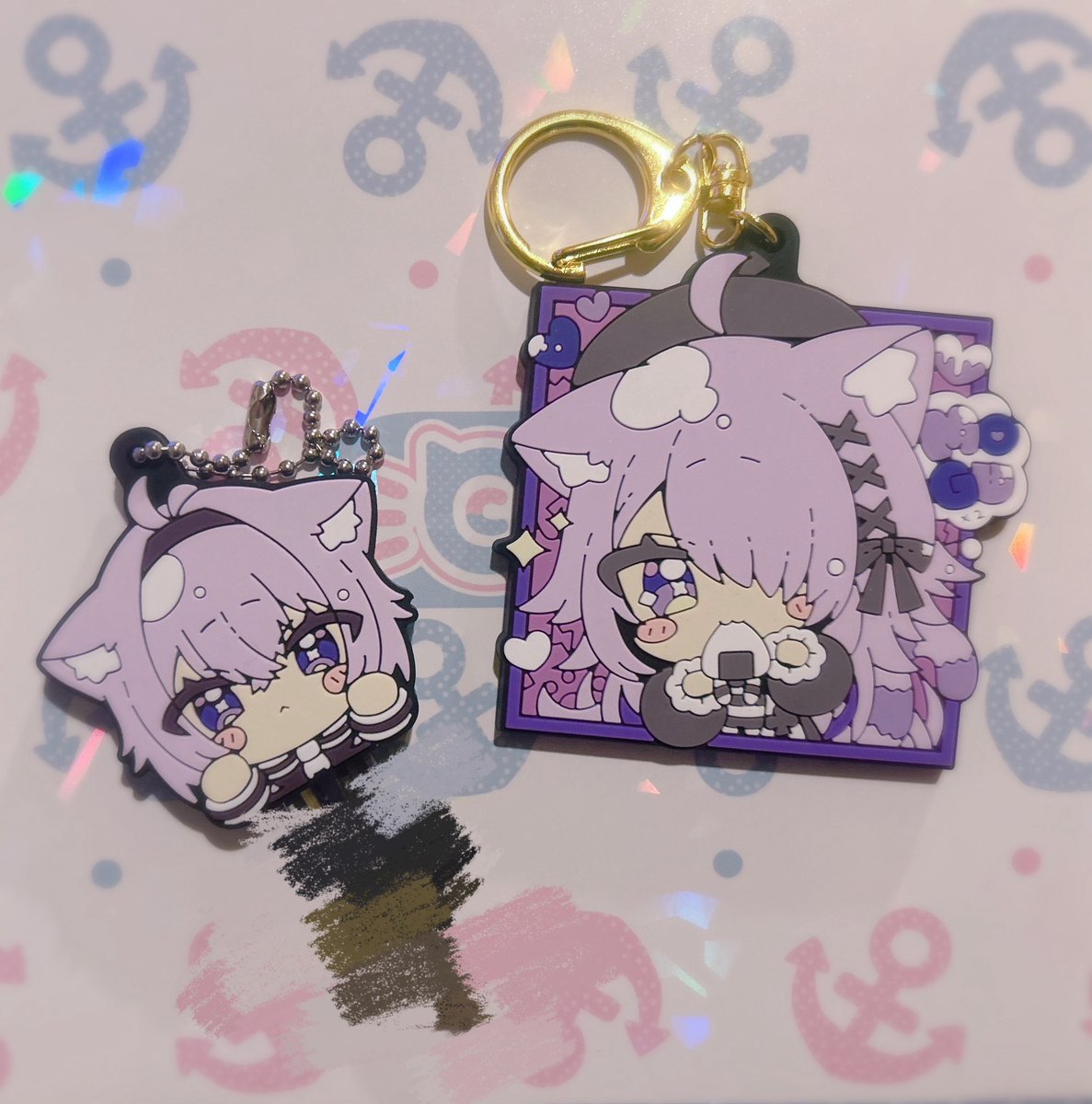 M_uu418's tweet photo. 夏コミにおかゆんグッズ出します🍙

左:ラバーキーカバー

右:ラバーキーホルダー https://t.co/XAV7jthh4W