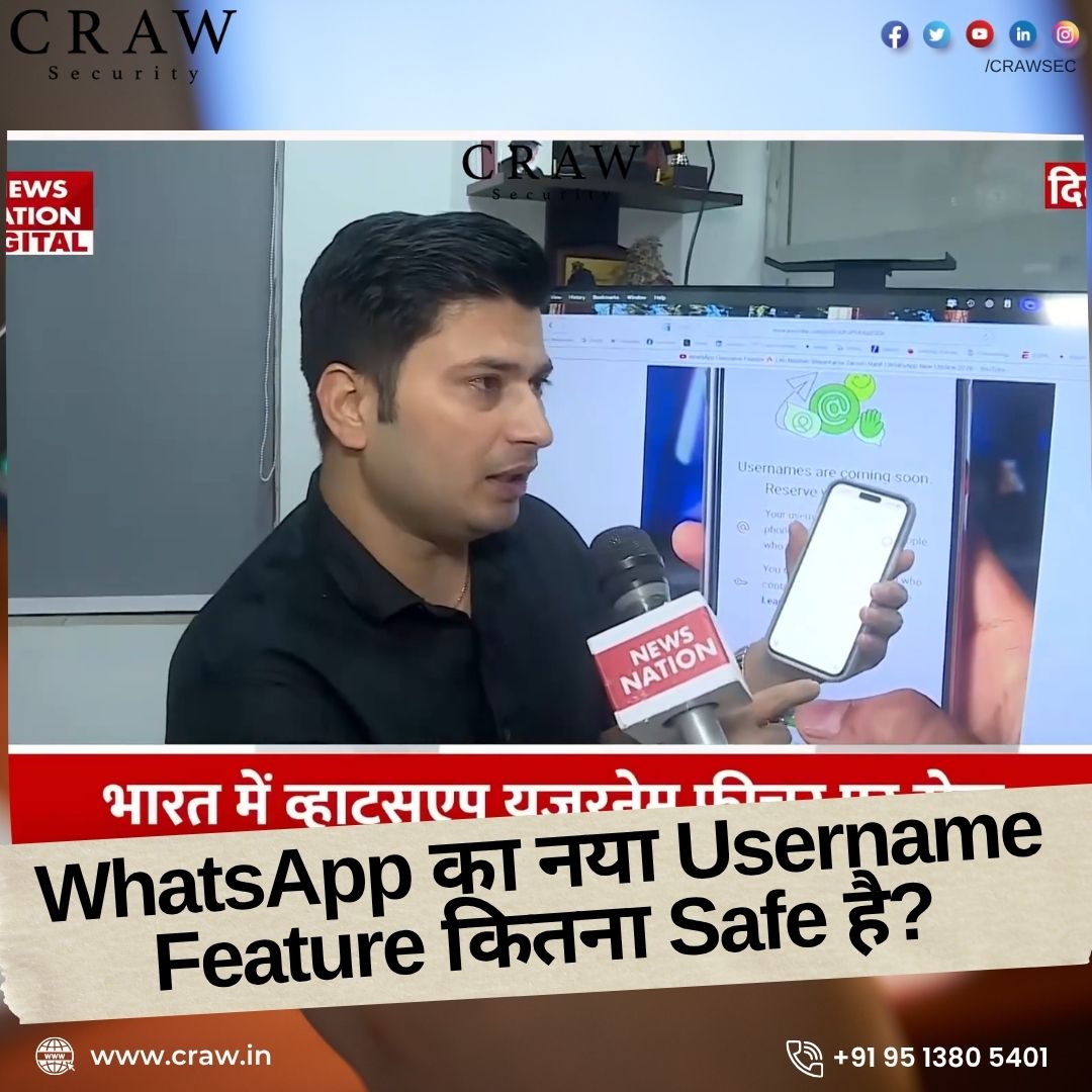crawsec's tweet photo. 🚨 Media Spotlight | Mohit Yadav 🎙️
Cyber Security Expert Mohit Yadav shared expert insights on Bharat Express, Live Times & News Nation Digital.
#CyberSecurity #MohitYadav #CRAWSecurity #WhatsApp #BATBMS #Privacy #TechNews #CyberAwareness #DigitalSecurity https://t.co/F2g9ZDrja5