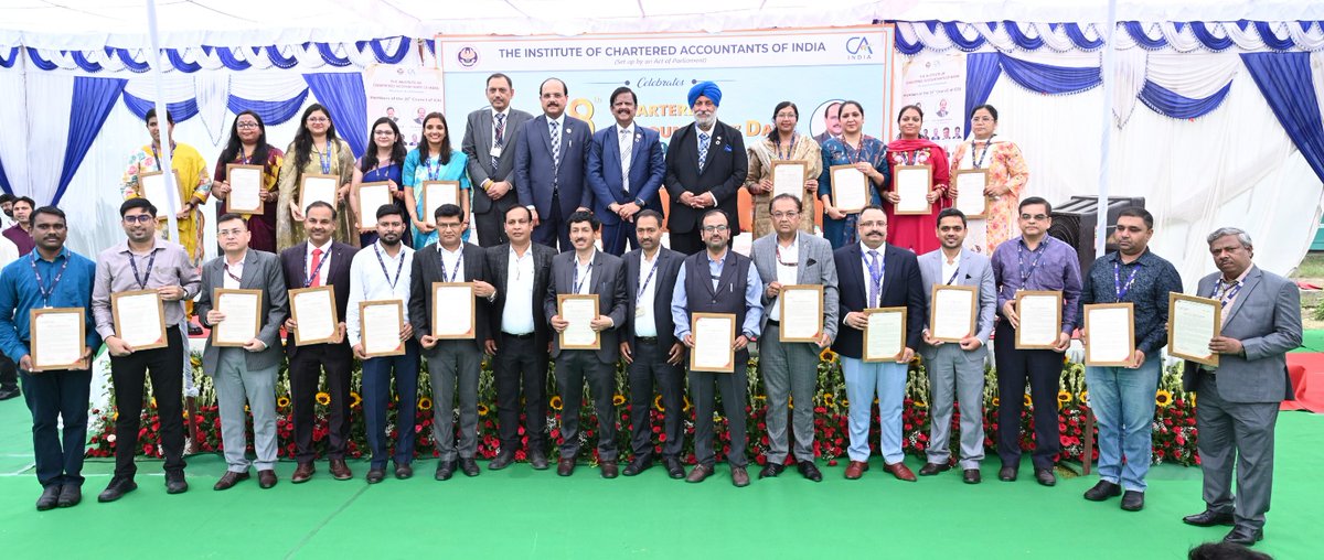 CJSNanda's tweet photo. Delighted to address the celebrations marking ICAI's 78-year institutional legacy at ICAI HQ, Delhi, alongside the President &amp; VP of ICAI. Congratulated employees honoured for their distinguished service &amp; contribution to ICAI's legacy of excellence &amp; public trust
#ICAIAt78 #ICAI https://t.co/N5jBgFpJsv