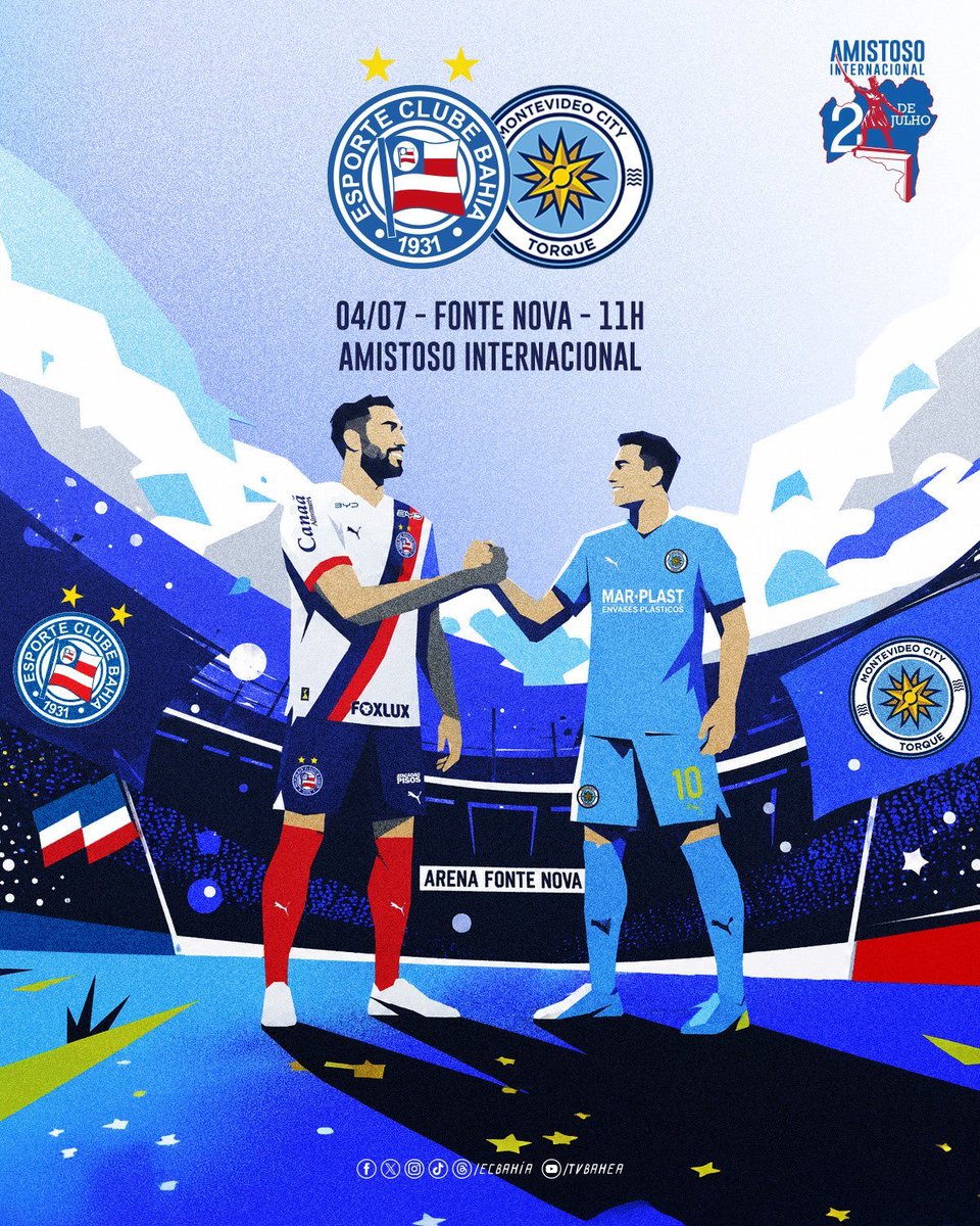 Alcantara1981's tweet photo. 🚨 🅝🅔🅦🅢 | 𝔹𝔸ℍ𝕀𝔸

Logo mais, às 11h de hoje, o Bahia volta a campo para iniciar o 2⁰ semestre do ano.

Sem muitas novidades, o Bahia fará um amistoso na Fonte Nova contra o City Torque do CFG.

O centroavante Alejo Véliz é a novidade do dia!!

[@ecbahia | #BBMP] https://t.co/A8zHl3VocG