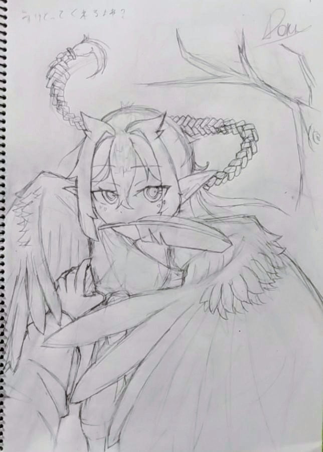 _ill_doll_'s tweet photo. もう少しで
フォロワーが20人を越える…！
私　とても　幸せ　です　！
20人突破感謝イラストも一応少しずつ進めております。
＃イラスト　＃アナログ　＃ガラスペン
⬇ガラスペンイラストの下描き https://t.co/FwV8jB6H6p