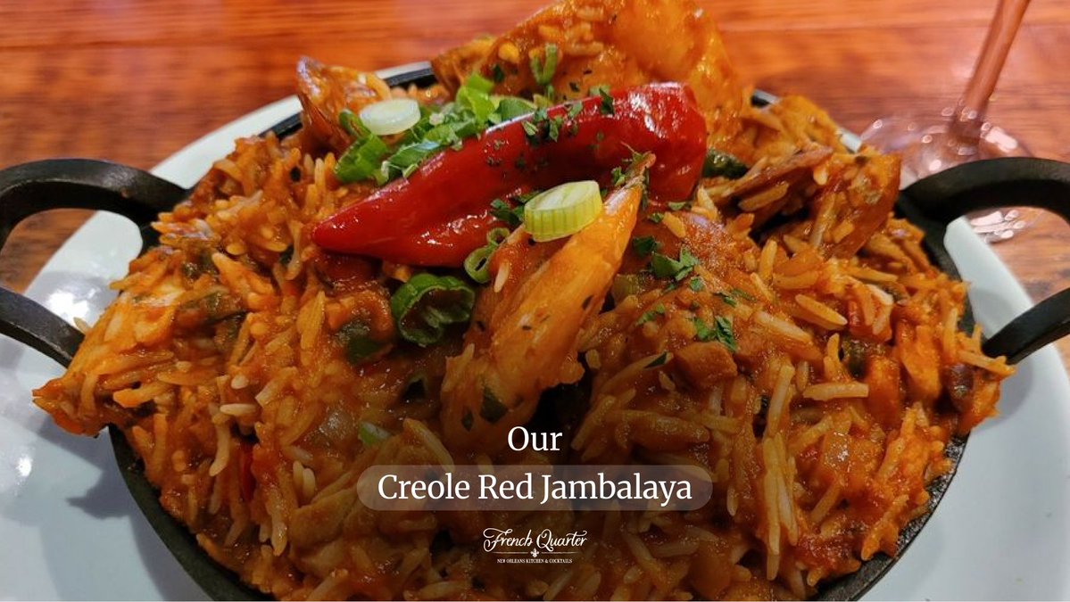 frenchqtrbos's tweet photo. Bold, smoky &amp; packed with flavor 🌶️ Our Creole Red Jambalaya is the dish that keeps you coming back. Come find your table this weekend.
📍 Reserve your spot: https://t.co/85zQeO0sKx https://t.co/1HReCc5DDu